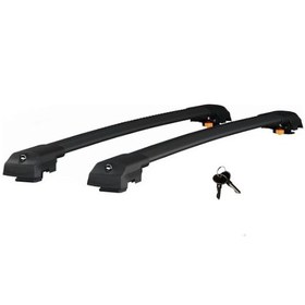 Resim Dacia Sandero Stepway 2021-2024 İçin Ara Atkı / Portbagaj Taşıyıcı - Kilitlenebilir Tavan Barları Siyah 