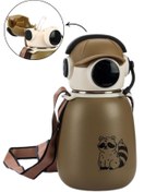 Resim ELDİPA 500 ML Pipetli Oyuncu Termos Matara Su Matarası Paslanmaz Çelik Kaymaz Taban 