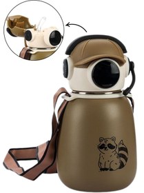 Resim ELDİPA 500 ML Pipetli Oyuncu Termos Matara Su Matarası Paslanmaz Çelik Kaymaz Taban 