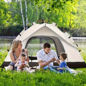 Resim 10 Kişilik Aile Kamp Çadırı - 3 Saniyede Otomatik Pop-Up, Güçlendirilmiş Dikiş ve Fermuarlarla Ağır Hexagonal Tasarım, Kamp, Plaj, Arka Bahçe, Yol Gezileri için Geniş Açık Hava Barınağı - Kolay Kurulum, Dayanıklı Kumaş, Kamp Çadırı, Plaj Barınağı, Sağlam Direk Desteği, Hafif Katlanabilir Çadır, Çadır Ev, Çadır Yatak, Ucuz Kamp Çadırı 