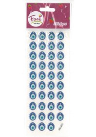Resim Sticker Nazar Boncuğu 1,3 Cm 39 Adet Sticker 1 Paket Fc-217 