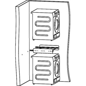 Resim Etepzo Birlmatik Metal&Kemersiz Çamaşır Kurutma Makinesi ve Çamaşır Yıkama Makinesi Kemersiz Üst-Üste Birleştirme Aparatı(BEYAZ) 