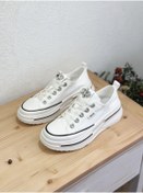 Resim Guja 25Y389 SİMLİ BAĞCIKLI TAŞLI 5CM KALIN TABAN SNEAKER SPOR AYAKKABI KADIN 