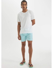 Resim DeFacto Çizgili File Astarlı Kısa Boy Deniz Şortu U0024AZ24HSTR481 