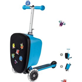 Resim Micro Micro Luggage Patch & Play Unisex Çocuk Mavi Scooter 