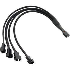 Resim Boblov 4 Pin Fan Çoklayıcı Kablosu 4P Dişi 3X3 Pin Erkek+1X4 Pin Erkek 