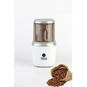 Resim Çıkarılabilir Hazneli Kahve ve Baharat Öğütücü Elektrikli Grinder Beyaz 