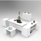 Resim L'occi Concept Diego ABCEF Ofis Büro Masa Takımı Beyaz 