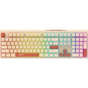 Resim Maiyame Hxsj V300 Kablolu K108 Rgb Streamer Oyun Klavyesi Ayarlanabilir Arka Aydınlatmalı Kompozit Klavye 