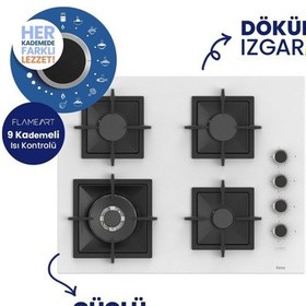 Resim Ferre Ve AFM Tech SC406-WFA WOK + FM7701 + FM3301 Qh 8 Prog Turbolu Beyaz Dijital Ankastre Set 