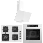 Resim Ferre Fryart Sc serisi Wok'lu Beyaz 3'lü Ankastre Set ( xe63cb-sc406-d087 ) 