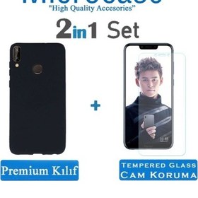 Resim Microcase Huawei Honor Play Premium Matte Silikon Kilif + Cam 288992399 - Seçenek / Renk-Cam Koruma-Lacivert-Tempered Glass Istemiyorum 