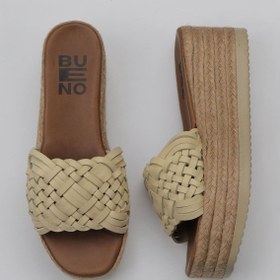 Resim Bueno Shoes Sarı Deri Kadın Dolgu Topuklu Terlik 01wu6118 