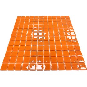 Resim MozaiKristaL Tüm yüzeyler için 25x25mm. Bal Kabağı Turuncusu,31,5x31,5cm. Fileli Cam Mozaik. (10 File Karo=1m2 ) 