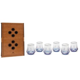 Resim Mavi Platin 6 Lı Su Bardağı Seti 