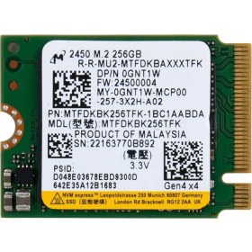 Resim Micron MTFDKBK256TFK-1BC1AABDA 256GB M.2 22X30 Gen4 SSD 
