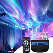 Resim 2 Adet/1 Adet Renkli Dönen Kristal Aurora Yıldızlı Gökyüzü Projeksiyon USB Lambası | RGB Parti Sahne Projektör Lamba | Uzaktan Kumandalı, Ayarlanabilir ve Ses Algılama Fonksiyonlu Dekoratif LED Masa Lambası - Oda, Yatak Odası, Oturma Odası, Disko, Ofis veya Sinema İçin Mükemmel Hediye (Noel, Sevgililer Günü, Cadılar Bayramı) 