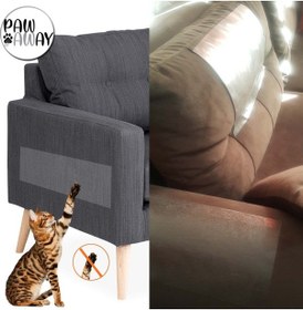 Resim Pawaway Kedi Eğitim Bandı 2 Yüzü Yapışkanlı Koltuk Mobilya Tırmalama Caydırıcı 10 Adet 15 x 45 CM 
