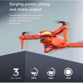 Resim Geekyou Xt8 Mini Katlanabilir Drone: 4k Çift Kamera, İz Uçuş, El İsareti Fotoğrafçılık, Tek Batarya Ve Çantalı Paket Turuncu 