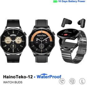 Resim HainoTeko Haino Teko Watch Ultra 12 Amoled Ekran Waterproof Akıllı Saat 3 Kordonlu Siyah 