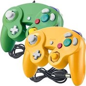 Resim Reiso Gamecube Controller, 2 Pack NGC Classic Wired Controller for Wii Game cube Console (Orange and Green) 