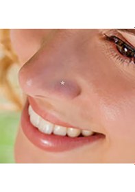 Resim Cerrahi Çelik Gold Renk Çelik Yıldızlı Burun Piercing Yıldızlı H Renkli 