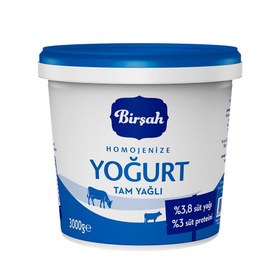 Resim Birşah Tam Yağlı Homojenize Yoğurt 3 Kg 