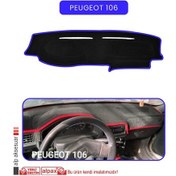 Resim Peugeot 106 Torpido Koruma Halısı Mavi Kenar 