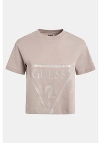 Resim Guess Adele Crop Kadın Pembe T-shirt Pembe 