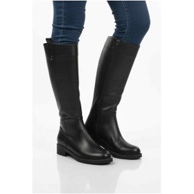 Resim Aspor Siyah İçi Polarlı Fermuarlı Kadın Topuklu Çizme Çok Renkli 