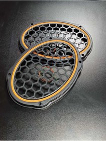 Resim ARTIPOZİTİF TURUNCU Neon Işıklı 6x9 Oval Hoparlör ve Midrange Kapağı 1takım (2adet) 