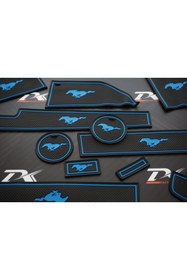 Resim DK Tuning Mustang 6 2015-2019 Uyumlu Araç Içi Silikon Kaymaz Ped Kaplama Seti 