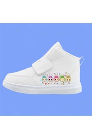 Resim lias desing yeni labulubu parti baskılı beyaz bantlı mevsimlik bot 