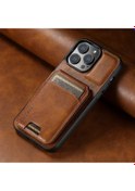 Resim Chenkestoreone Suteni Premium Iphone 16 Pro Uyumlu Erkek Yapay Deri Kartlık Cüzdan Brown 