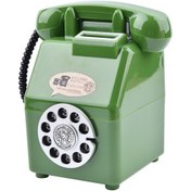 Resim Mufunye Yeşil Telefon Şeklinde Plastik Kumbara - Para Tasarrufu Ve Dekoratif Alet - Desenli Hediyelik Sanayi Ürünü Yüksek Model 