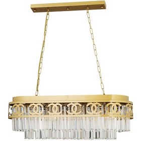 Resim Varnum Eskitme Kristalli Taşlı Modern Tasarım Yemek Masası Üstü Kristal Salon Avize 