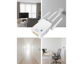 Resim Sayarmarkt 4 Antenli Wifi Menzil Genişletici - Ev ve Ofis Için Güçlü Çekim 