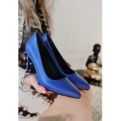 Resim Jilya Mavi Cilt Stiletto Ayakkabı - Lisinya 