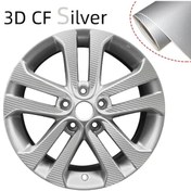 Resim 3d Gri Silver Tırtıklı Hava Kanallı Karbon Folyo 152cmx50cm 