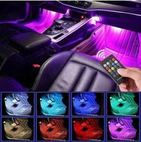 Resim KARA AUTO Tofaş Şahin 12v Çakmaklık Girişli 4'lü Rgb Kumandalı Sese Duyarlı Ayak Altı Led 