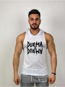 Resim Black İstanbul Black - Durma - Tank Top Gym Kapşonlu Hoodie Sporcu Atleti 