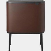 Resim Brabantia Çöp Kutusu İki Bölmeli 11+23 litre Bo Touch Bin Mineral Cosby Brown 208621 