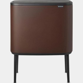 Resim Brabantia Çöp Kutusu İki Bölmeli 11+23 litre Bo Touch Bin Mineral Cosby Brown 208621 