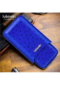 Resim Lubinski Deri Puro Kılıfı Croco Mavi 3lü 60ring 