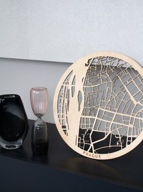 Resim Prague Ahşap Şehir Haritası 