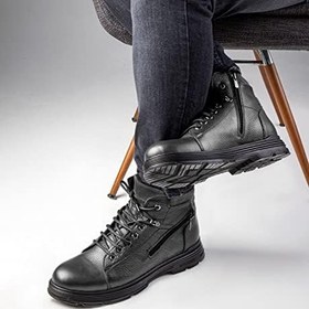 Resim Ankle Hakiki Deri Bağcıklı Kauçuk Taban Erkek Bot, Fermuarlı Bot 