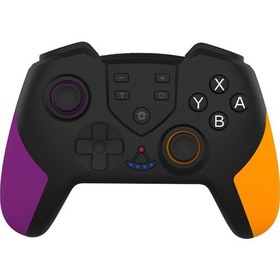 Resim Hombey Kablosuz Bluetooth Oyun Kolu, Çift Motor Titreşimi Ve Jiroskop Özelliği, Switch/switch Lite Uyumlu, Mor-turuncu 