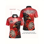 Resim Erkekler İçin Özel Dart Gömleği - Kırmızı Şah ve Alev Desenli, Ekose Arka Tasarımı, Çift Kişilik/Ad Baskılığa, Oyun Tahta Grafisi, Rahat Nefes Alabilir Fit (Günlük ile Spor Giysiler), Turnuvalar öncesinde Hediye Sezonluk Üründür. Makinede Yıkama Uygundur 