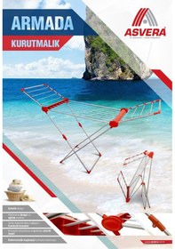 Resim Safir Serisi - Armada Alüminyum Borulu Çamaşır Kurutmalık - Kanatlı Çamaşır Kurutma Askısı Gri 