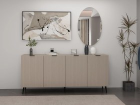 Resim Minar Kale Aynalı Konsol Plus Kumtaşı/kumtaşı Bej 